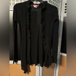 Say What? XS open front cardigan